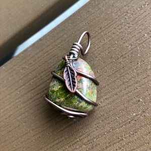Unakite Handmade Healing Crystal Pendant!